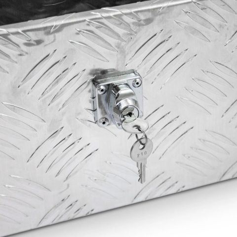 aluminiowa skrzynia narzędziowa bituxx 15 l srebrna lekka zamykana na klucz