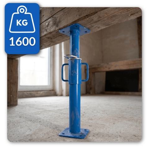 Stemple budowlane regulowane podpora montażowa metalowa 1600 kg stalowa