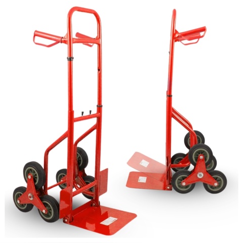 wózek schodowy transportowy 200 kg 6 kół gumowych regulowany uchwyt