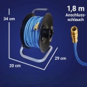 Wąż Pneumatyczny Zwijany 20m 15bar 1/4" Kompresor Zwijacz bębnowy PVC