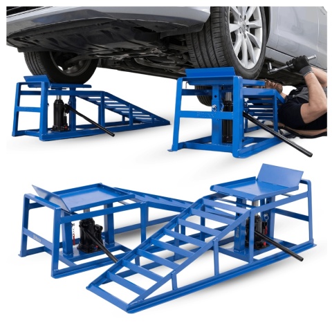 Rampy najazdowe hydrauliczne 2t komplet stalowe regulowane 23–34 cm