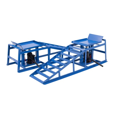 Rampy najazdowe hydrauliczne 2t komplet stalowe regulowane 23–34 cm