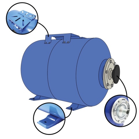zbiornik membranowy bituxx 50l hydroforowy stalowy epdm 6 bar wymienny