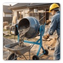Betoniarka 65L 220W do betonu zaprawy gipsu stalowa 27,5 obr/min