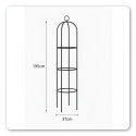 Pergola Metalowa Ogrodowa Wspornik na Różę Pnącą 195cm Ozdobna do Donicy