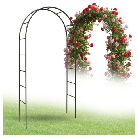 Pergola Ogrodowa Metalowa Tarasowa 240x150 cm Czarna