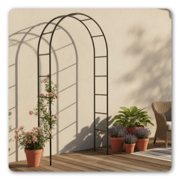 Pergola Ogrodowa Metalowa Tarasowa 240x150 cm Czarna