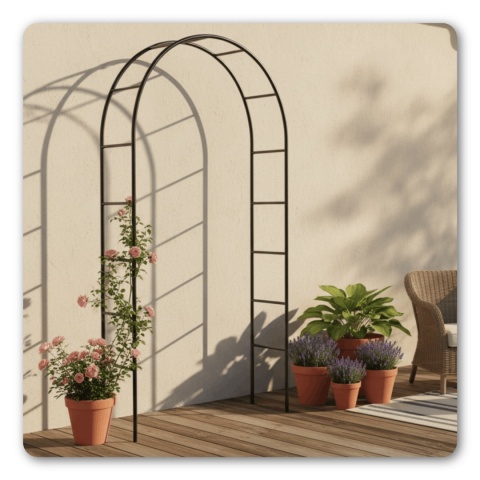 Pergola Ogrodowa Metalowa Tarasowa 240x150 cm Czarna