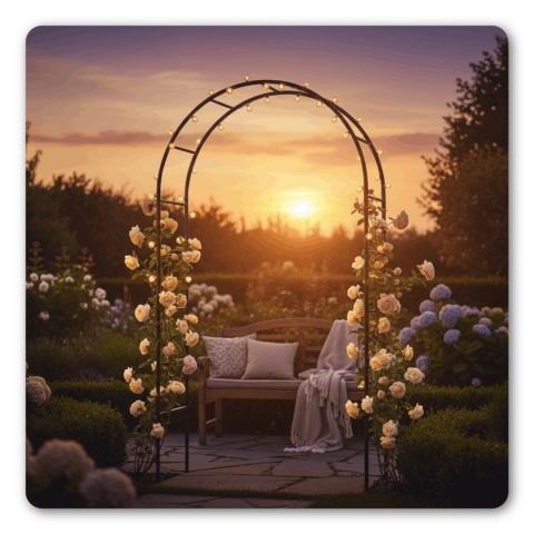 Pergola Ogrodowa Metalowa Tarasowa 240x150 cm Czarna