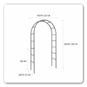Pergola Ogrodowa Metalowa Tarasowa 240x150 cm Czarna