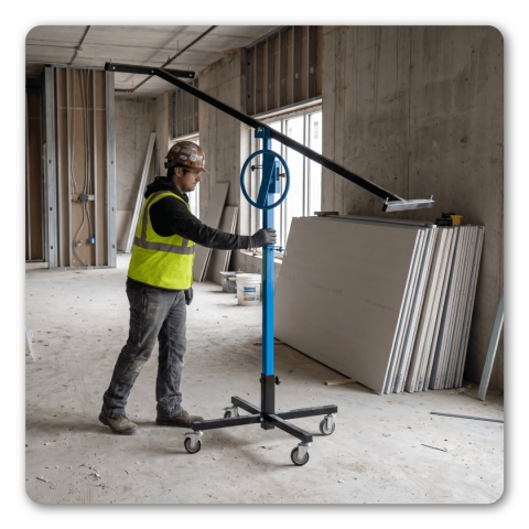 Podnośnik do płyt GK OSB karton gips 170-290 cm 40 kg pochylany Regulowany