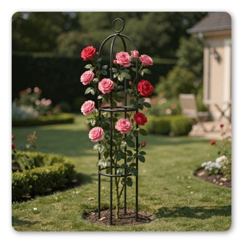 Pergola Ogrodowa Metalowa 150 cm Wsparcie na róże Pergola Do Róży Pnącej