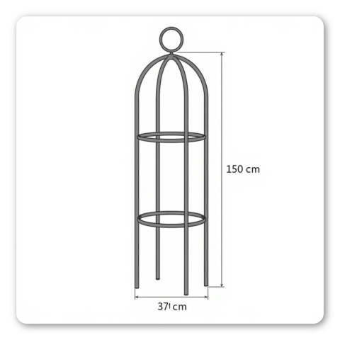 Pergola Ogrodowa Metalowa 150 cm Wsparcie na róże Pergola Do Róży Pnącej
