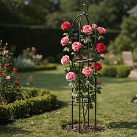 Pergola Ogrodowa Metalowa 150 cm Wsparcie na róże Pergola Do Róży Pnącej