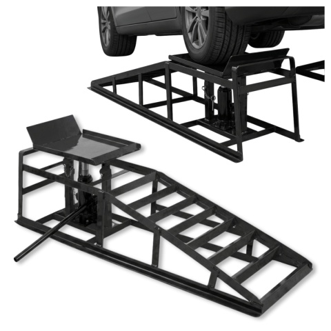 Najazdy samochodowe z podnośnikiem hydraulicznym 4000 kg komplet