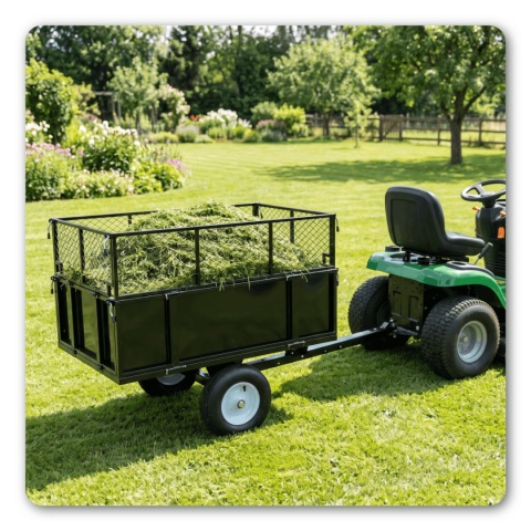 Przyczepka do traktorka ogrodowego do 300 kg 114 cm wywrotka z kiprem ATV