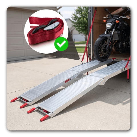 RAMPY NAJAZDOWE Rampa Najazd Podjazd Aluminiowy Składany 205cm 680kg 2 szt.
