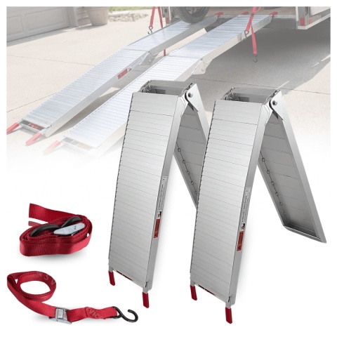 RAMPY NAJAZDOWE Rampa Najazd Podjazd Aluminiowy Składany 205cm 680kg 2 szt.