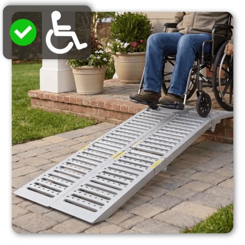 Składane Rampy Najazdowe Stalowe 200 cm 250 kg/szt (1100 kg) komplet ramp