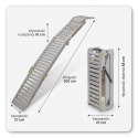 Składane Rampy Najazdowe Stalowe 200 cm 250 kg/szt (1100 kg) komplet ramp