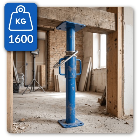 Stemple budowlane regulowane 80–130 cm Podpora Budowlana Stempel Stropowy