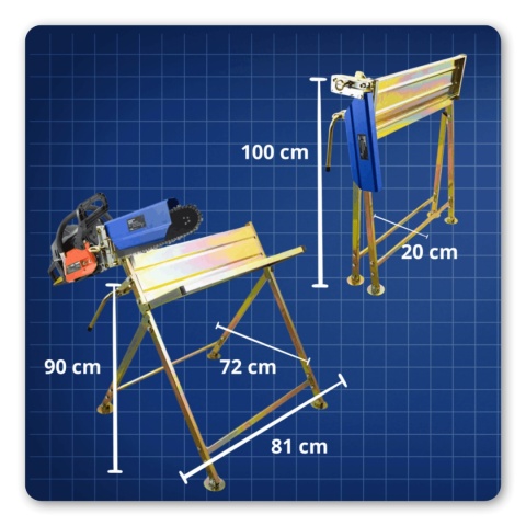 Stojak do cięcia drewna Koziołek do drewna z uchwytem na piłę 45cm 120kg