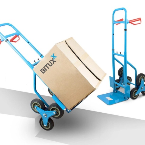 WÓZEK TRANSPORTOWY SCHODKOWY 200KG Z REGULACJĄ WYSOKOŚCI MAGAZYNOWY