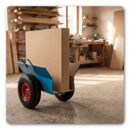 Wózek Transportowy do Płyt OSB GK MDF 275 kg Koła Pneumatyczne 26 cm
