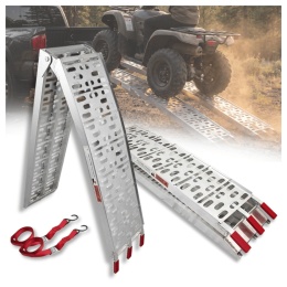 rampy aluminiowe składane najazdy 680 kg do motocykla quada kosiarki pasy