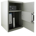 sejf elektroniczny 52cm jasnoszary domowy zamek szyfrowy klucz awaryjny