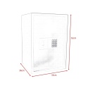 sejf elektroniczny 52cm jasnoszary domowy zamek szyfrowy klucz awaryjny