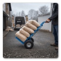 wózek magazynowy transportowy 200kg stalowy koła pneumatyczne magazyn ogród